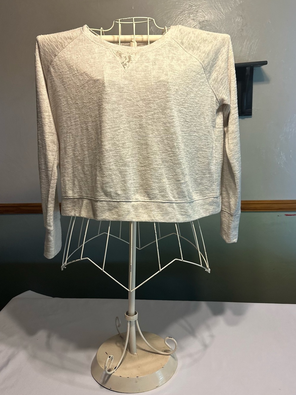 Victoria's Secret cream/ beige Crewneck light weight blouse